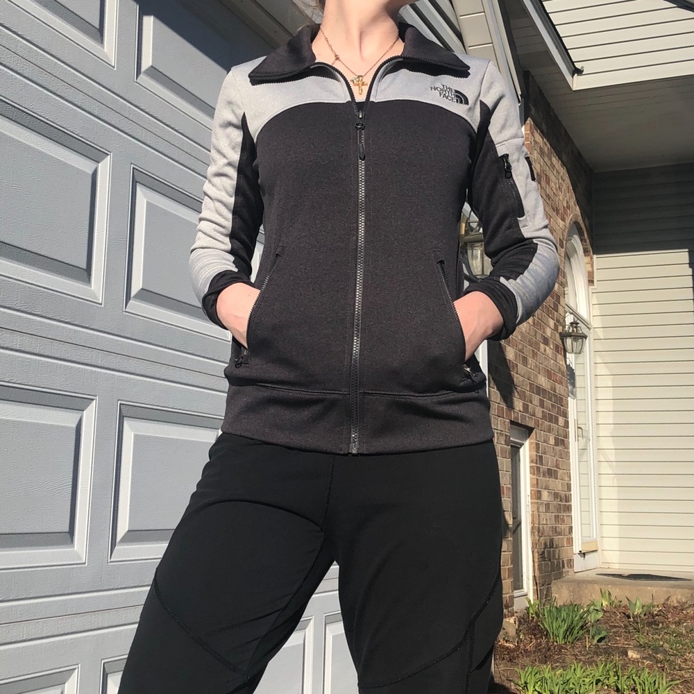 Grey north face jacket
